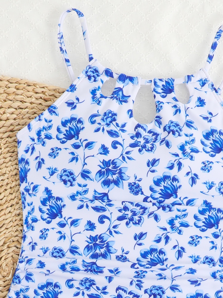 One Piece Girls Kids Swimsuit  - Swim Cover Up Mesh recension och pris